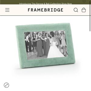 4x6 Framebridge Teal Velvet frame